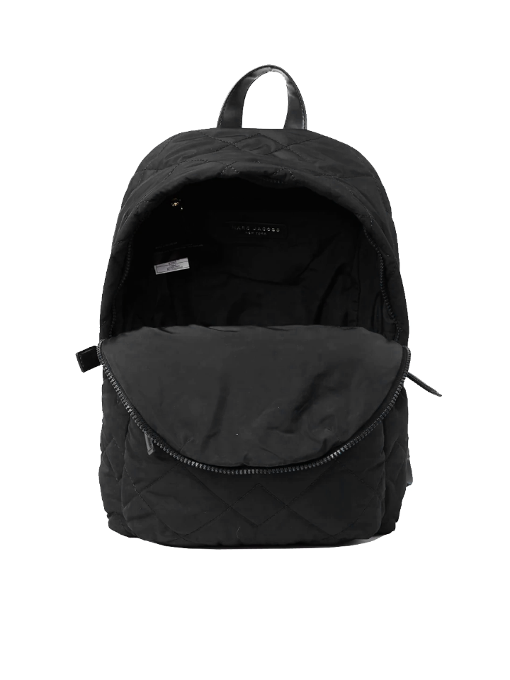 Marc Jacobs Quilted Nylon Backpack Bag Black