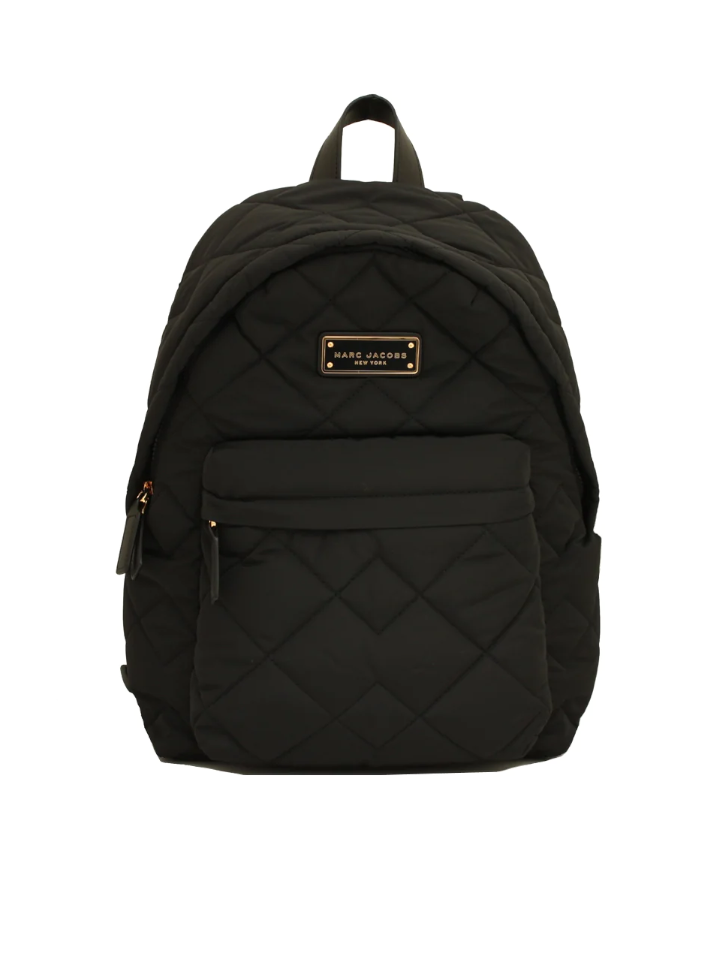 Marc Jacobs Quilted Nylon Backpack Bag Black
