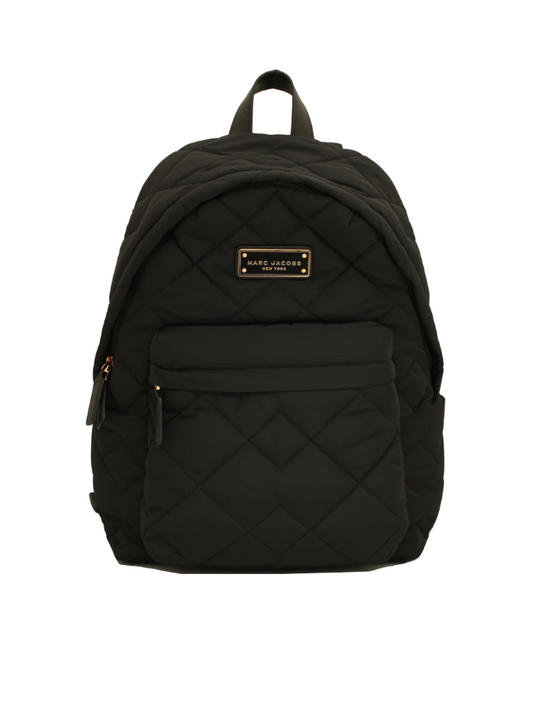 Marc Jacobs Quilted Nylon Backpack Bag Black