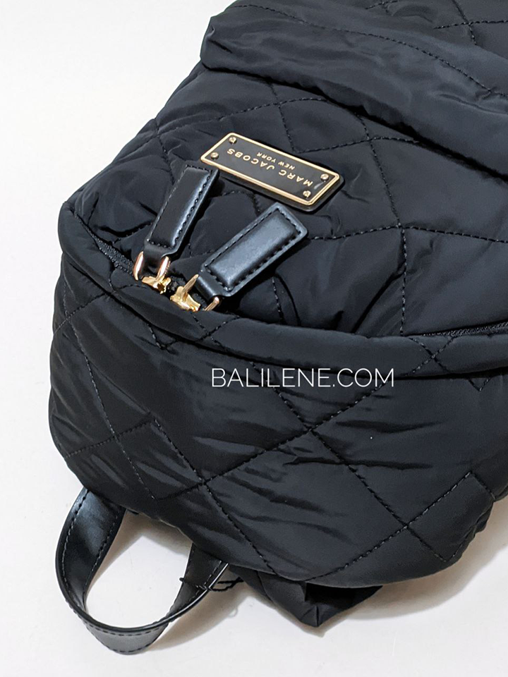 Marc Jacobs Quilted Nylon Backpack Bag Black