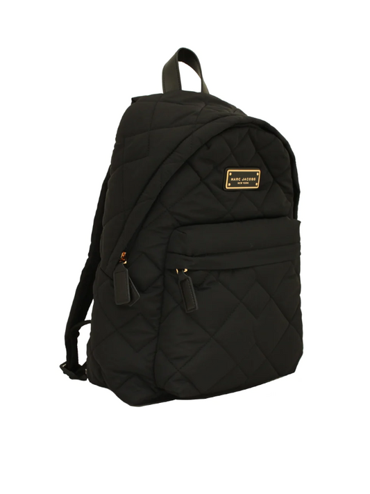 Marc Jacobs Quilted Nylon Backpack Bag Black