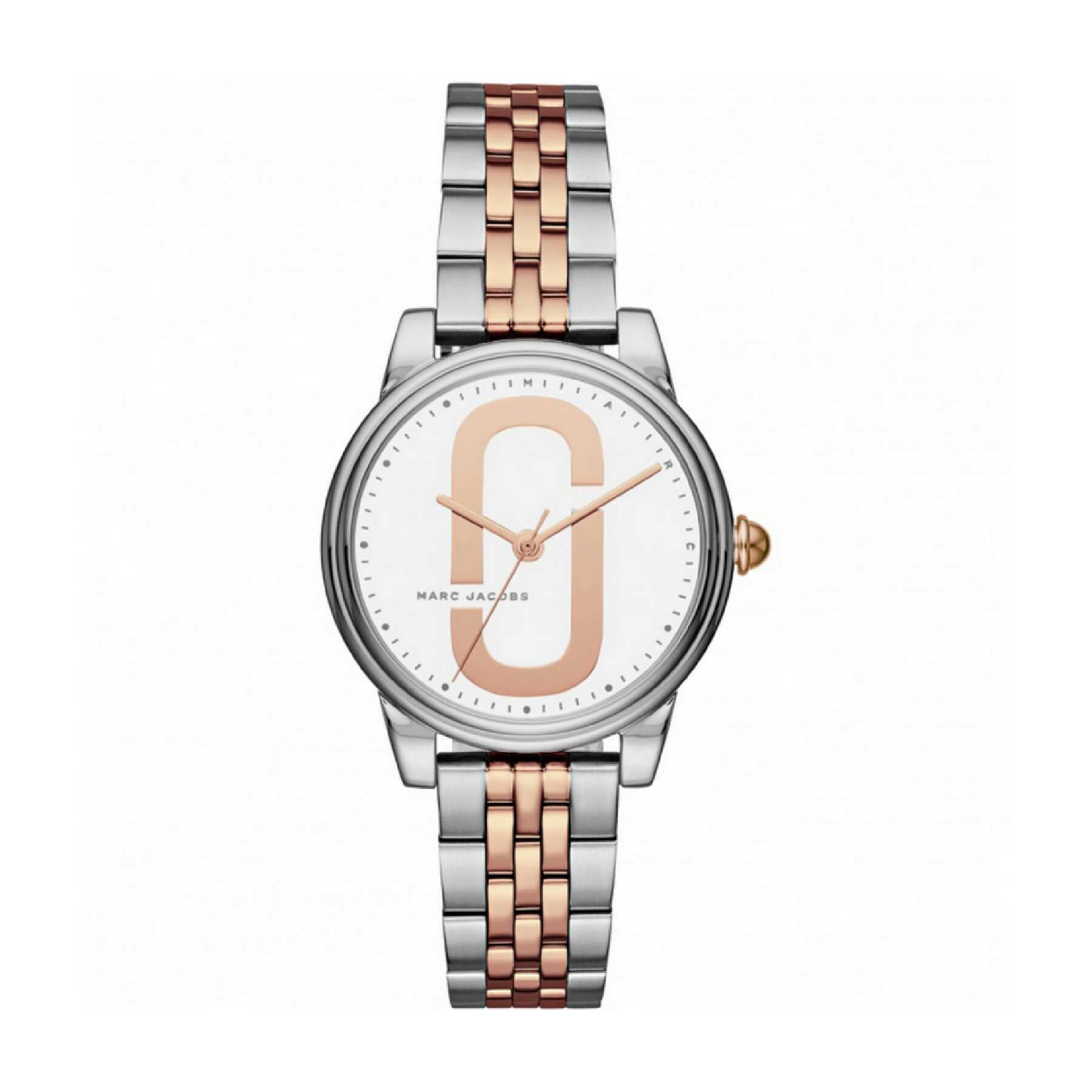 Marc Jacobs MJ3561 Corie Silver Rose Gold Watch