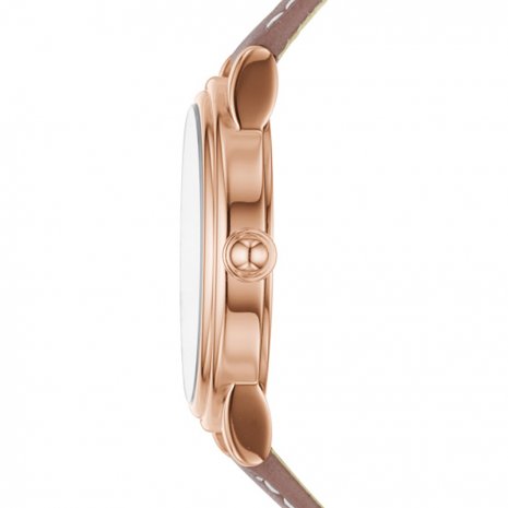 Marc Jacobs MJ1579 Rose Gold-Tone Corie Brown Leather Three-Hand Watch