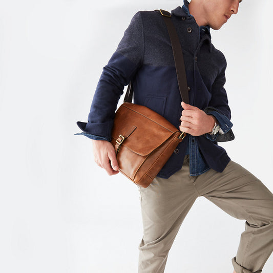 Fossil Mbg9034222 Defender Ew City Cognac Bag