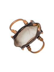 Michael Kors 30F1G2KS1B Kris Small Logo Satchel Brown Accorn