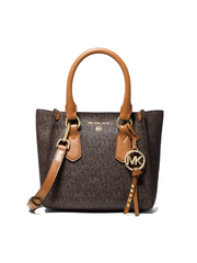 Michael Kors 30F1G2KS1B Kris Small Logo Satchel Brown Accorn