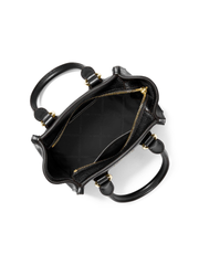 Michael Kors 30F1G2KS1L Kris Small Pebbled Leather Satchel Black