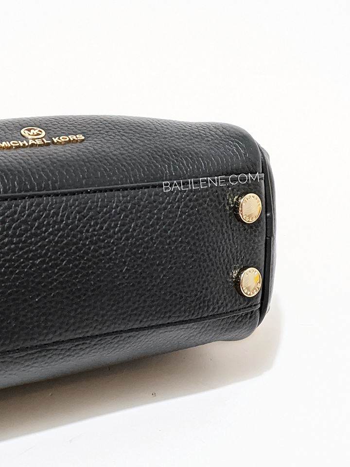 Michael Kors 30F1G9LS1L Lorimer Small Pebbled Leather Satchel Black