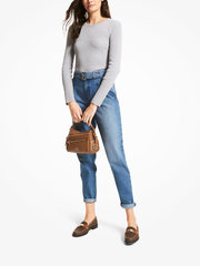 Michael Kors 30F1G9LS1L Lorimer Small Pebbled Leather Satchel Luggage