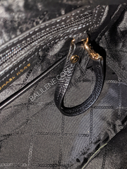 Michael Kors 30F1G9LS6L Lorimer Medium Pebbled Leather Satchel Bag Black