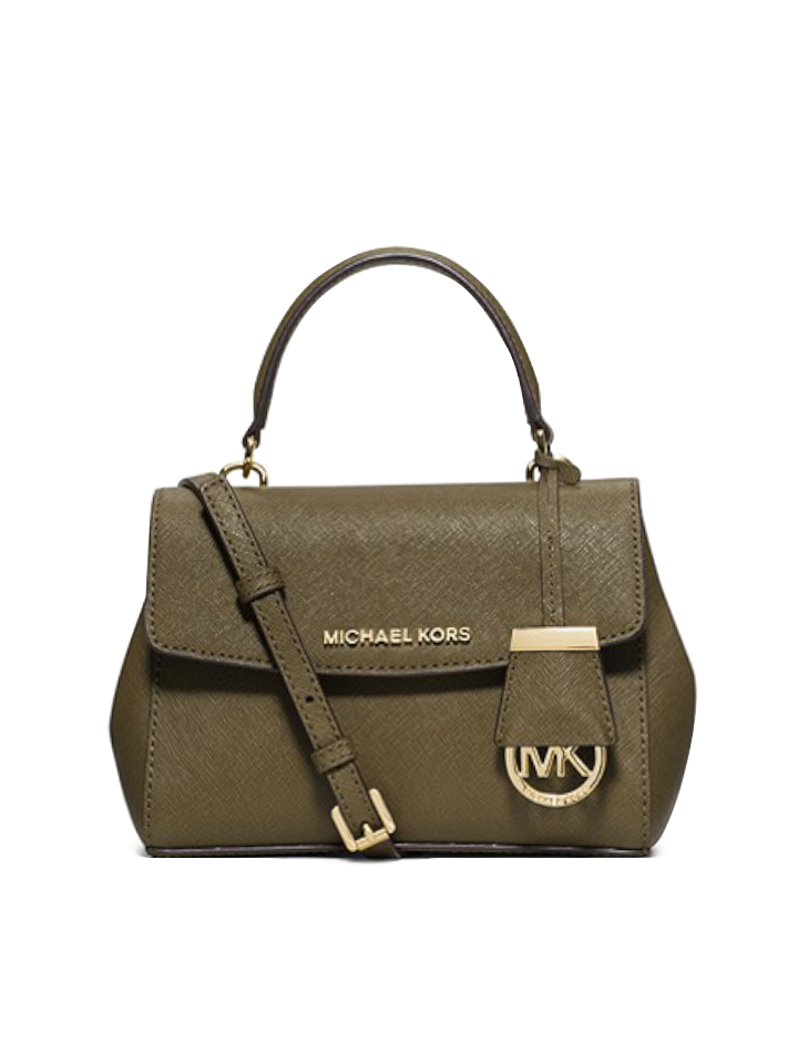 NWT Michael Kors Ava Extra-Small Saffiano Leather Crossbody Bag - OLIVE