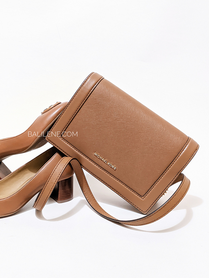 Michael Kors 32S2GJ6C7L Jet Set Large Saffiano Leather Crossbody Bag Luggage
