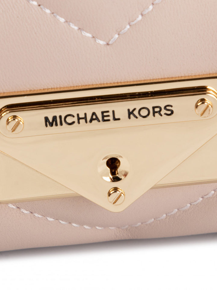 Michael Kors Carmen 32S0GNMU0L XS Leather Pouchette In Soft Pink 