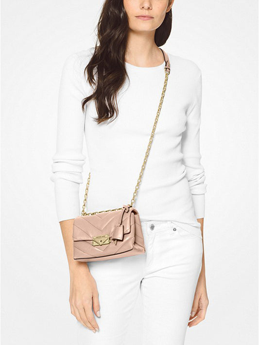 Michael Kors 32T9G0EC1L Cece Xsmall Quilted Chain Crossbody Soft Pink