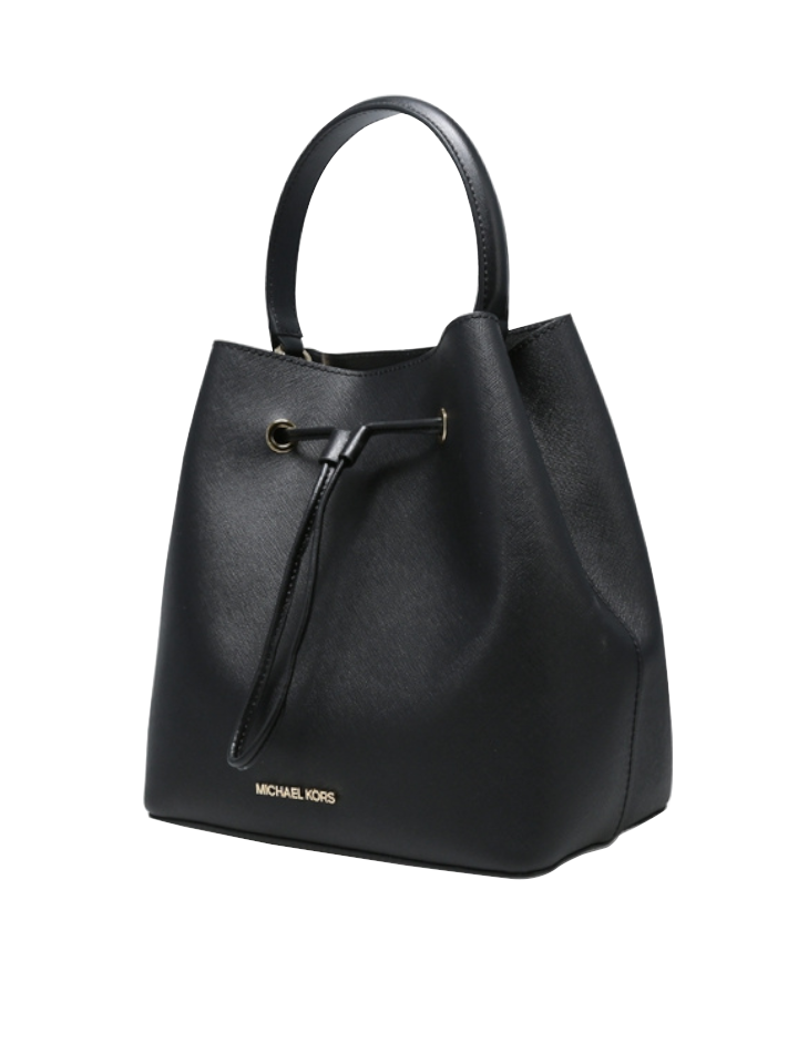 Michael Kors 35F0GU2M7T Suri Large Bucket Massanger Leather Black