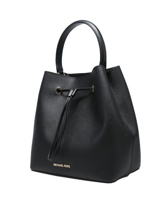 Michael Kors 35F0GU2M7T Suri Large Bucket Massanger Leather Black