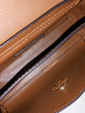 Michael Kors 35H0GXPC1V Lita Small Two-Tone Logo and Leather Crossbody Bag Vanilla