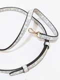 Michael Kors 35H0GXPC1V Lita Small Two-Tone Logo and Leather Crossbody Bag Vanilla