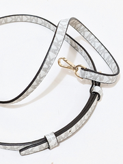 Michael Kors 35H0GXPC1V Lita Small Two-Tone Logo and Leather Crossbody Bag Vanilla