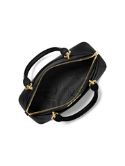 Michael Kors Jet Set Travel Medium Saffiano Leather Dome Satchel Black