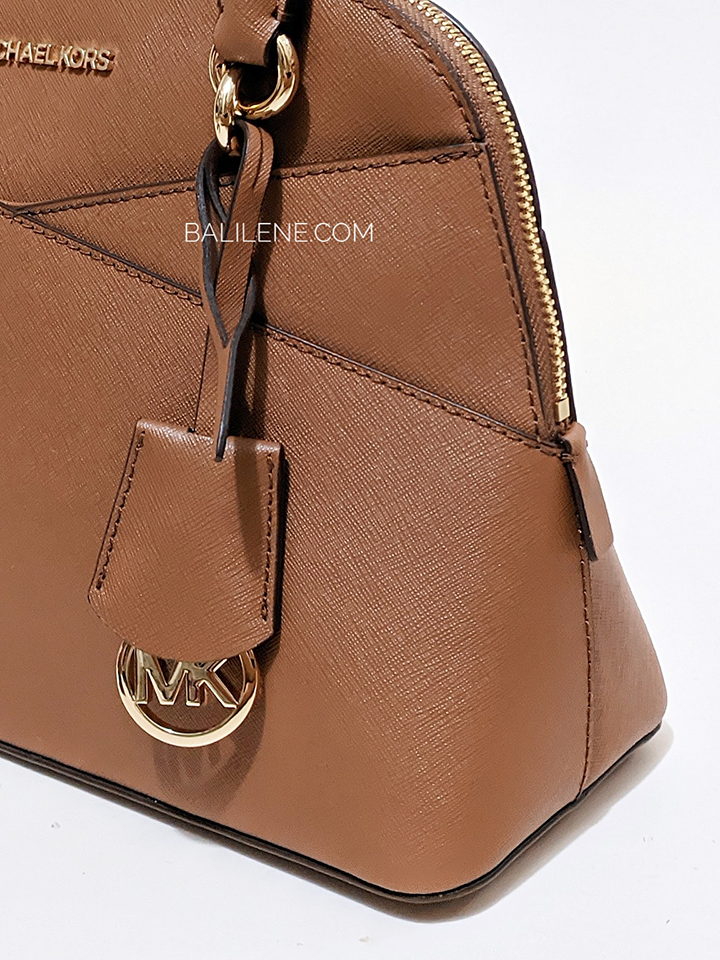 Michael Kors Jet Set Travel Medium Saffiano Leather Dome Satchel Luggage