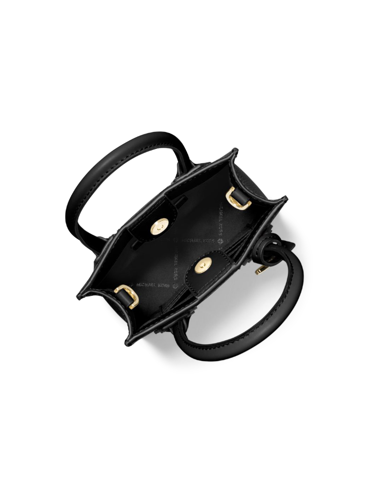 Michael Kors 35S1GM9T0L Mercer Extra-Small Pebbled Leather Crossbody Bag Black