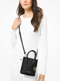 Michael Kors 35S1GM9T0L Mercer Extra-Small Pebbled Leather Crossbody Bag Black