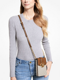 Michael Kors Carmen Small Logo Smartphone Crossbody Bag Vanilla