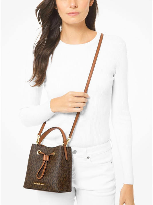 Michael Kors 35T0GU2C0B Suri Small Logo Crossbody Bag Brown