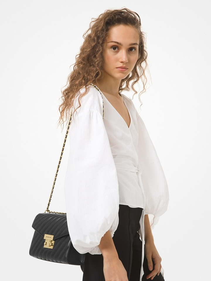 Michael Kors Rose Medium Flap Shoulder Bag 35T0GX0L2B Brown – LussoCitta