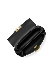 Michael Kors 35T0GXPC1O Lita Small Leather Crossbody Bag Black