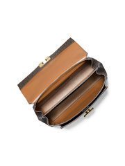 Michael Kors Lita Medium Leather Crossbody Bag Brown