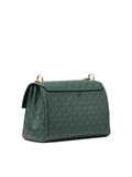 Michael Kors Lita Medium Leather Crossbody Bag Green Multi