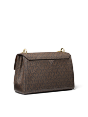 Michael Kors Lita Medium Two-Tone Logo Crossbody Bag Brown/Black