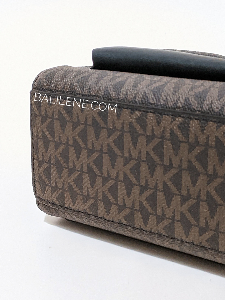 Michael Kors Lita Medium Two-Tone Logo Crossbody Bag Brown/Black