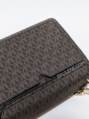 Michael Kors Lita Medium Two-Tone Logo Crossbody Bag Brown/Black