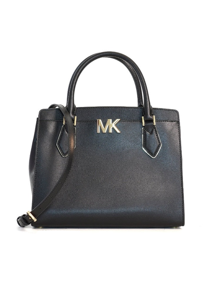 Michael Kors 35T0G0XM6L Mott Medium Messenger Leather Black