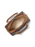 Michael Kors 38F1CYVS2B Ayden Medium Logo and Faux Leather Satchel Brown