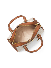 Michael Kors 38F1CYVS2B Ayden Medium Logo and Faux Leather Satchel Vanilla