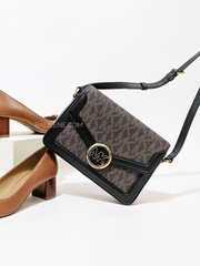 Michael Kors Jessie Small Crossbody Brown Black