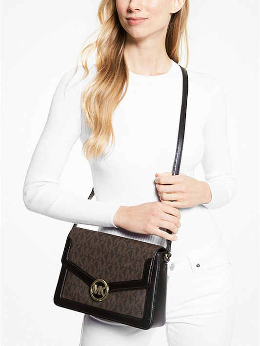 Michael Kors Jessie Small Crossbody Brown Black