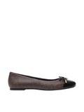 Michael Kors 40F0MLFPAB Melody Logo and Leather Ballet Flat Black Multi
