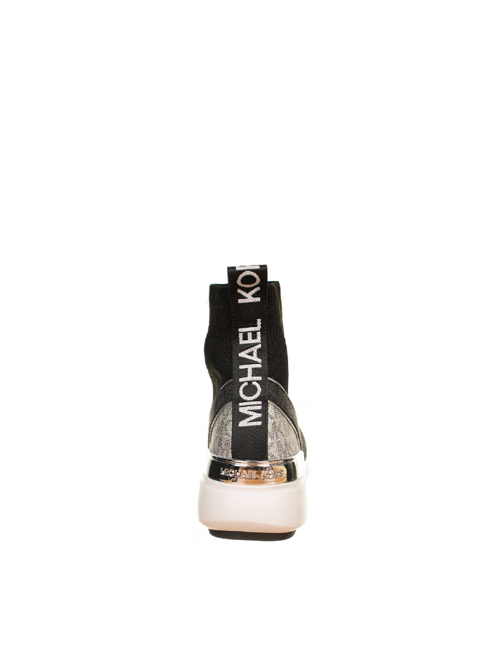 Michael Kors 49S9STFE2D Sterling Bootie Textured Knit Black/Silver