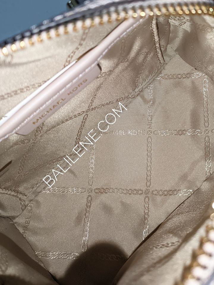 Michael Kors Bedford Legacy Extra-Small Logo Duffle Crossbody Bag Brown/Soft Pink
