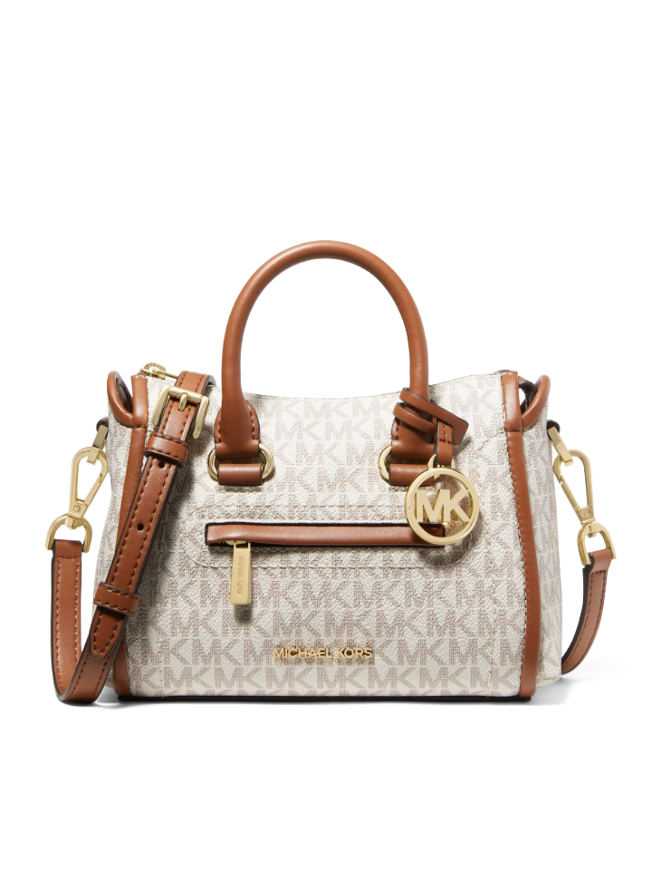 Michael-Kors-Carine-Extra-Small-Logo-Satchel-Vanilla-Balilene-depan