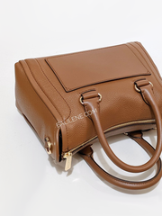 Michael Kors Carine Medium Pebbled Leather Satchel Bag Luggage