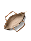 Michael-Kors-Charlotte-Large-Logo-and-Leather-Top-Zip-Tote-Bag-Brown-Balilene-dalam