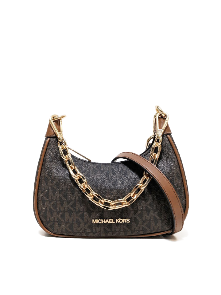 Michael-Kors-Cora-Mini-Zip-Pouchette-Brown-Balilene-depan