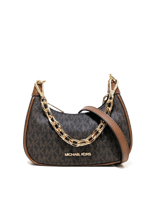 Michael-Kors-Cora-Mini-Zip-Pouchette-Brown-Balilene-depan