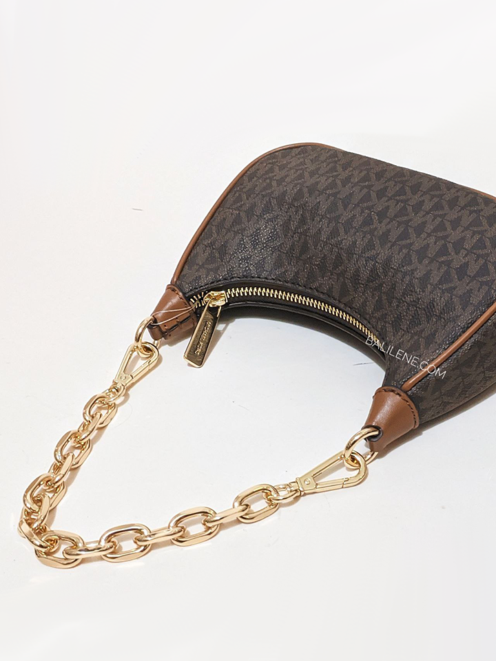 Michael-Kors-Cora-Mini-Zip-Pouchette-Brown-Balilene-detail-belakang